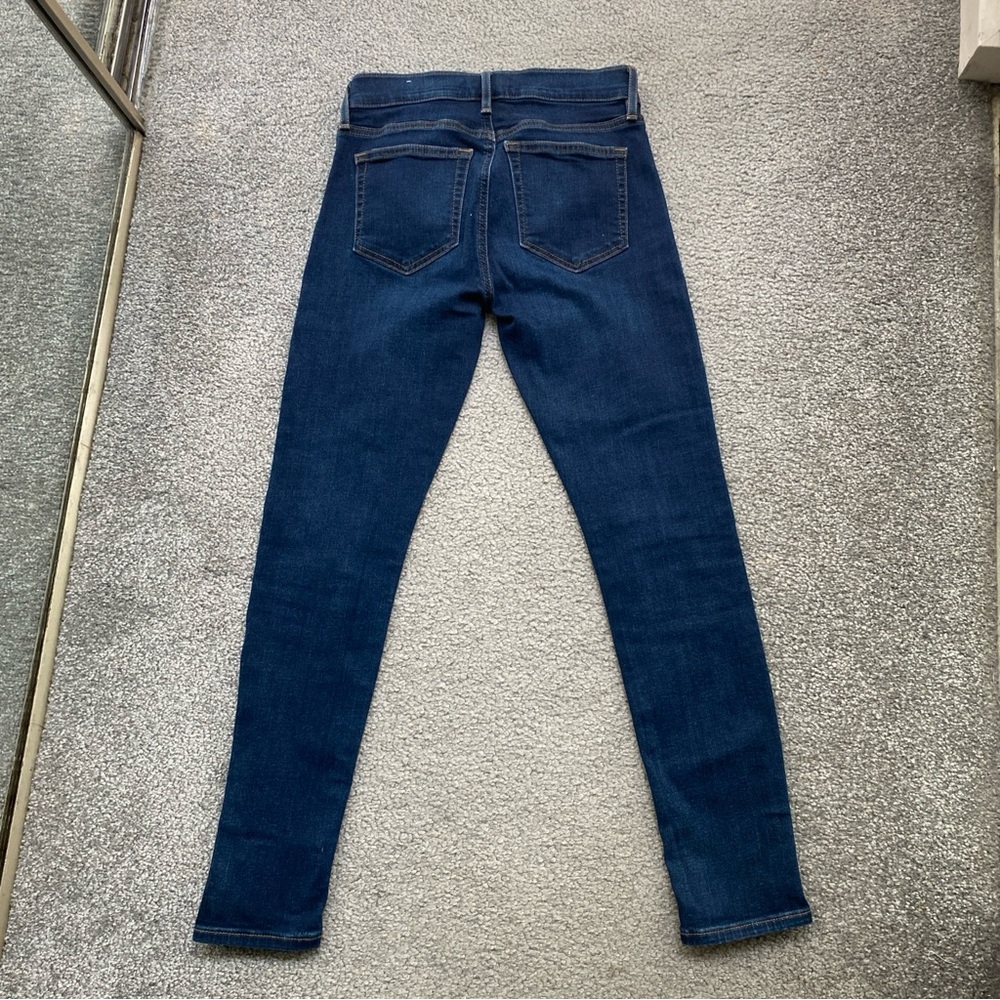 Loft Modern Skinny Jeans Dark Wash  Stretch Rise 8” Inseam 26” Zip Fly 25 Petite - Picture 6 of 7